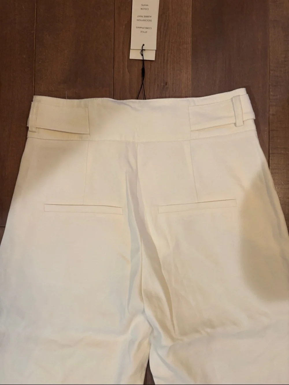 Veronica Beard White Ankle-Length Wide-Leg Pants - Picture 5 of 6
